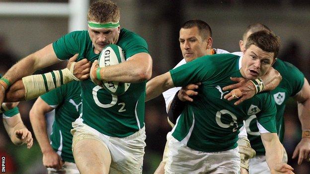 Jamie Heaslip and Brian O'Driscoll