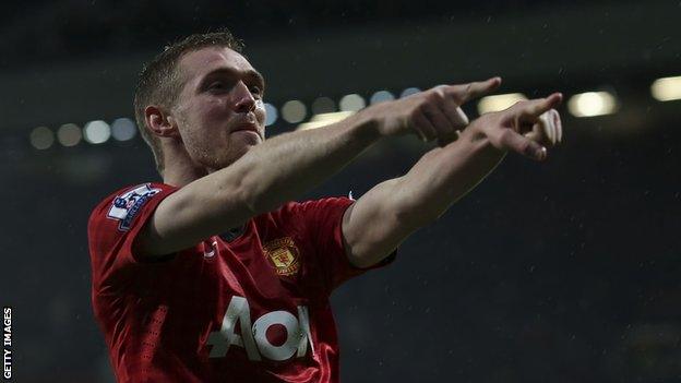 Manchester United midfielder Darren Fletcher