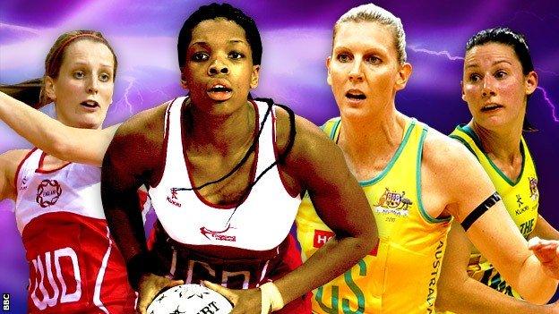 Netball players for England and Australia