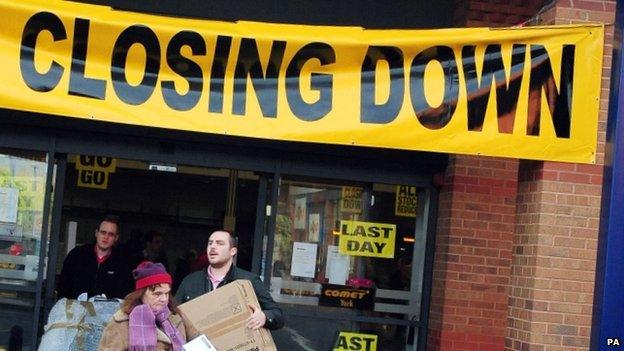 A closed down shop