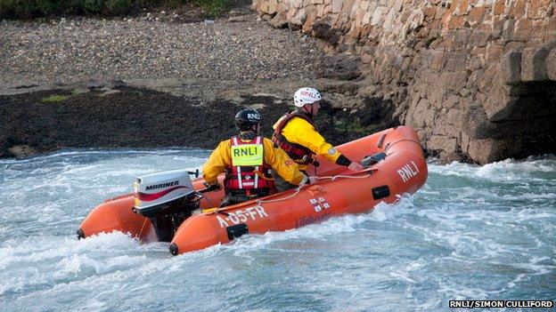 RNLI flood rescue training