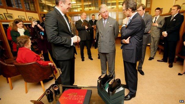 Prince Charles at Crockett & Jones, Northampton