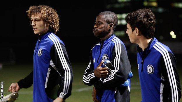 David Luiz (left), Ramires (centre) and Oscar