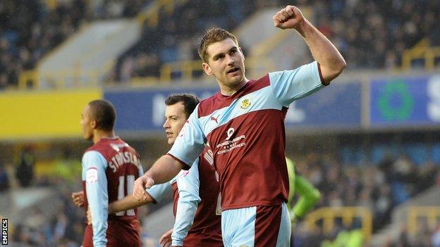 Burnley striker Sam Vokes