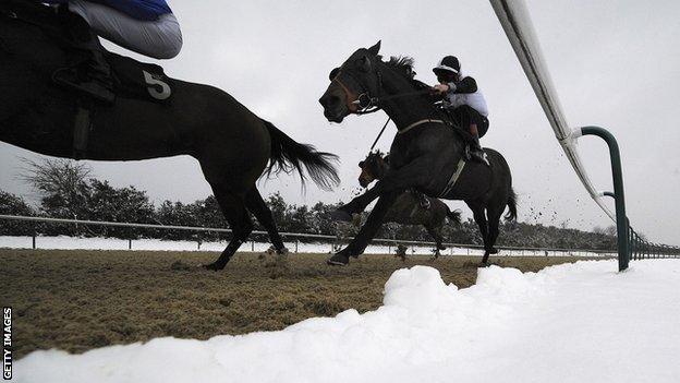 Racing in snow