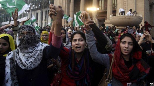 Pro-democracy protest in Lahore