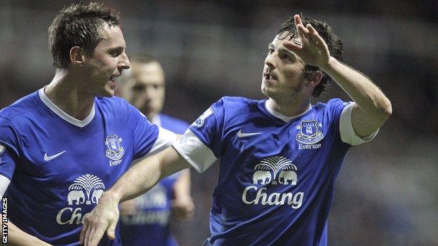 Everton full-back Leighton Baines