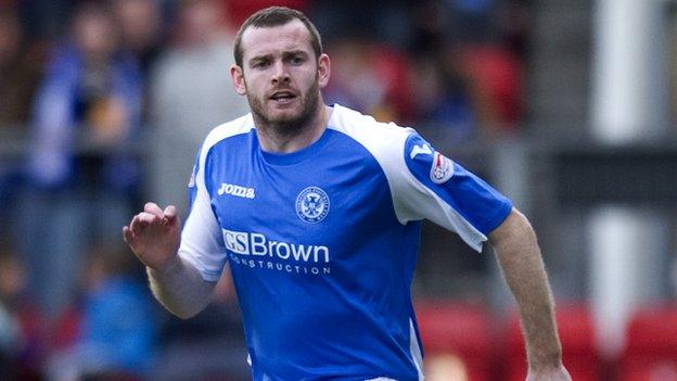 Craig Beattie playing for St Johnstone