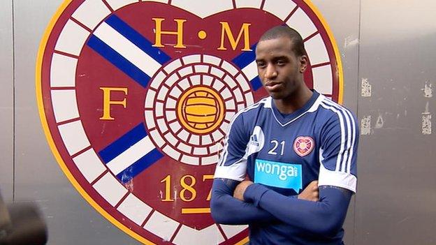 Hearts loan signing Michael Ngoo