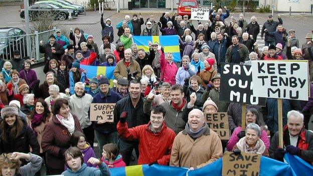 Campaigners turn out in support of the closure-threatened Tenby Minor Injuries Unit