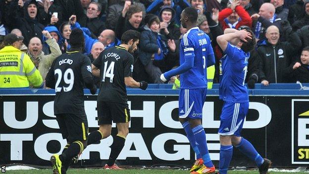 Jordi Gomez after scoring for Wigan