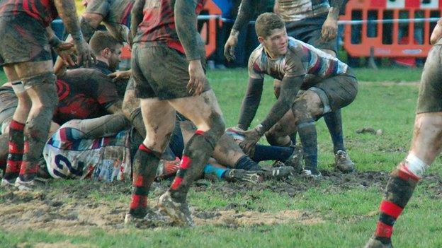 Jersey had to play Rotherham on a training pitch