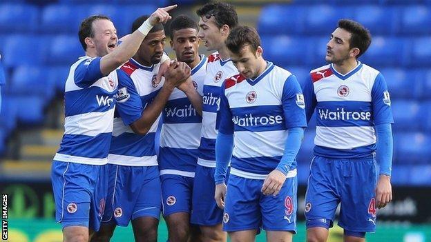 Reading players celebrate