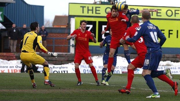 Matt Smith scores Oldham's opener