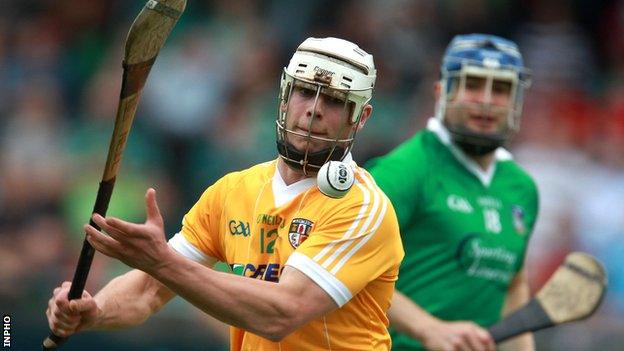 Neil McManus in action for Antrim