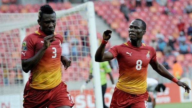 Asamaoah Gyan and Emmanuel Agyemang Badu