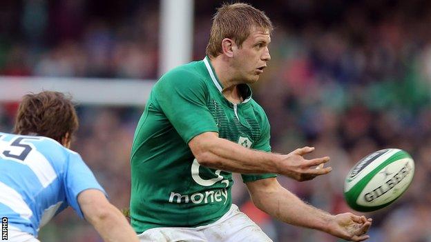 Chris Henry in action for Ireland against Argentina in November