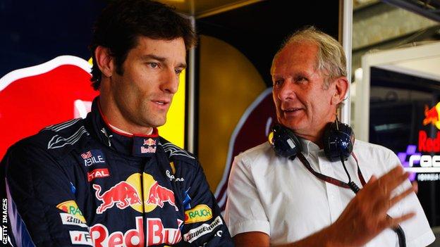 Mark Webber and Helmut Marko