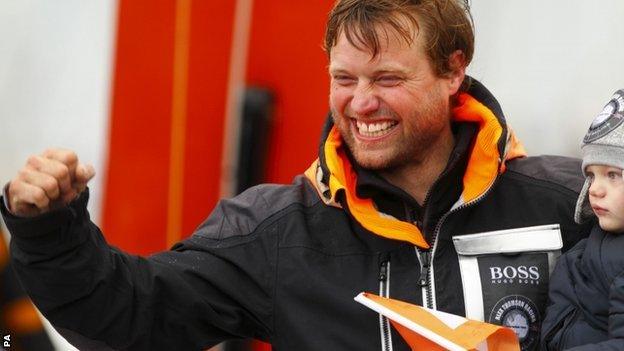 Alex Thomson and his son Oscar