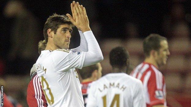 Swansea striker Danny Graham Sunderland