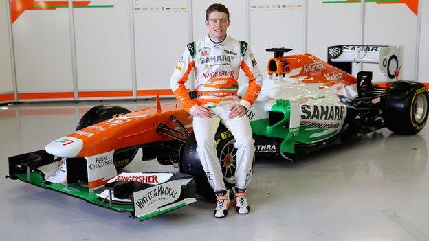 The new Force India VJM06 car