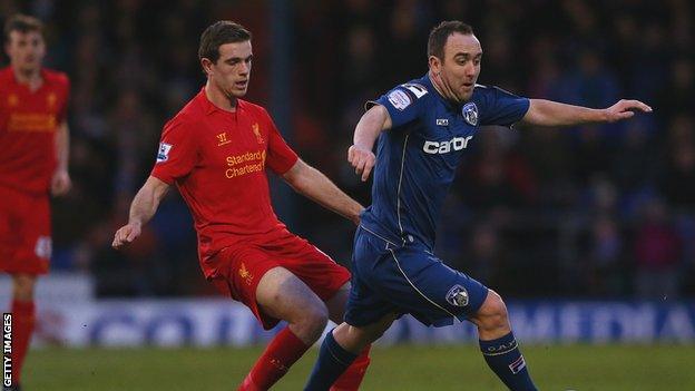 Oldham midfielder Lee Croft