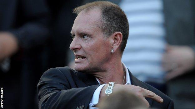 Former England footballer Paul Gascoigne