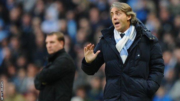 Manchester City manager Roberto Mancini