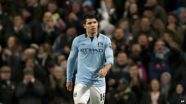 Sergio Aguero scored a late equaliser for City