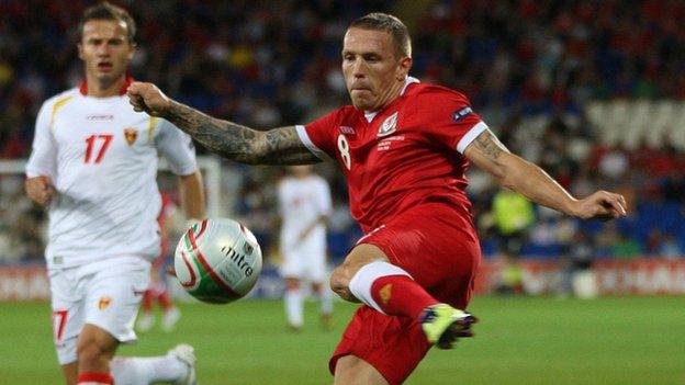 Craig Bellamy in action for Wales