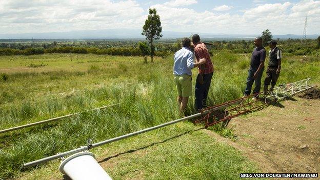 Putting up the base stations