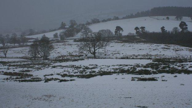 Snow in Bala, Gwynedd