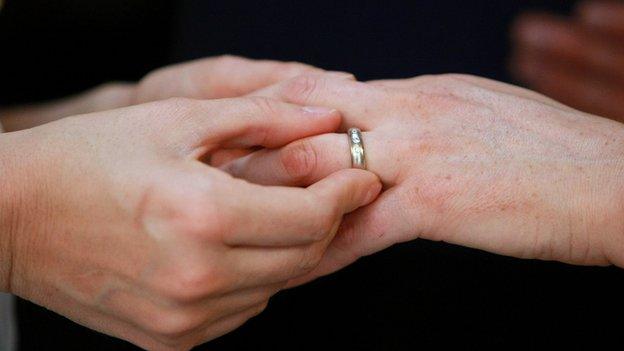 Exchanging of wedding rings