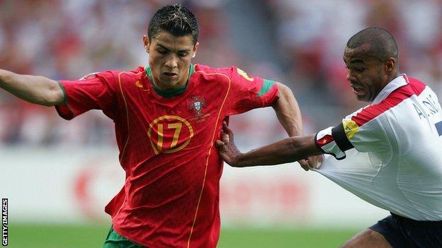 Cristiano Ronaldo and Ashley Cole