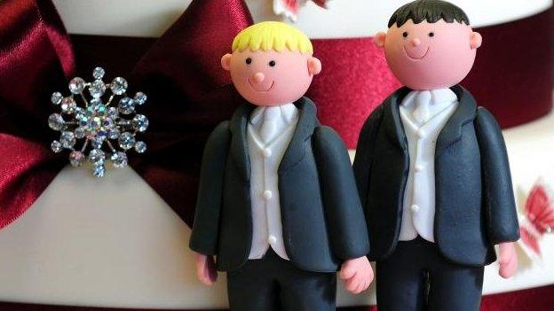 A same-sex wedding cake