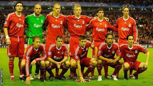 The Liverpool team which played Debrecen at Anfield in 2009. there is no suggestion of any wrongdoing by the Anfield club.