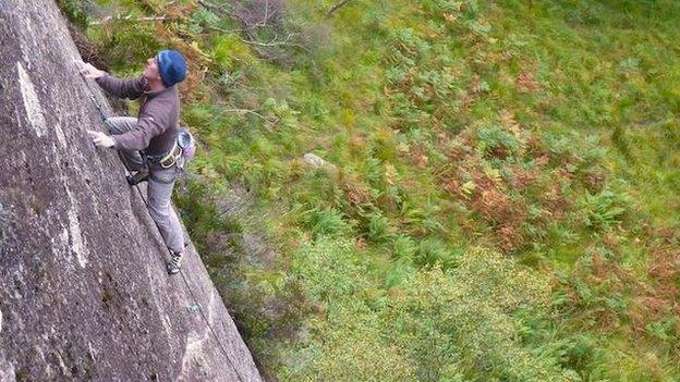 Dave MacLeod on a climb