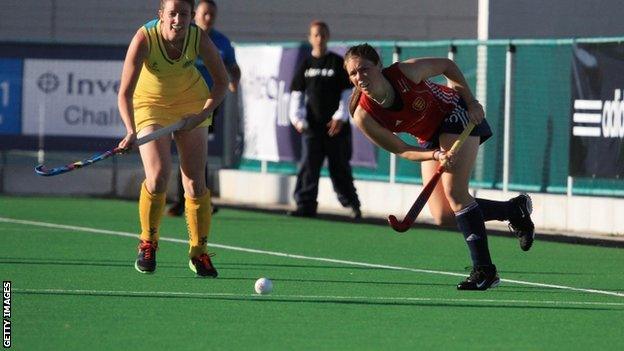 England play Australia hockey