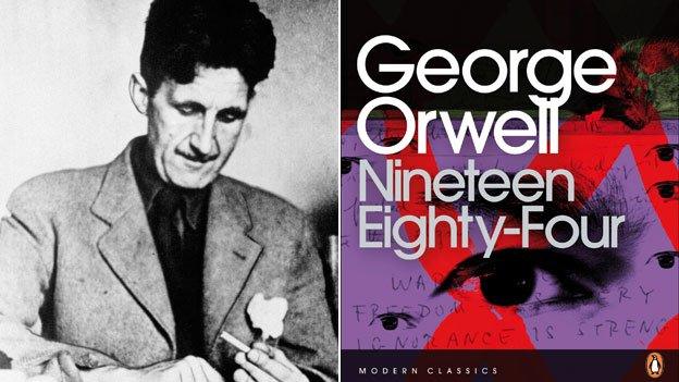 George Orwell and 1984 cover