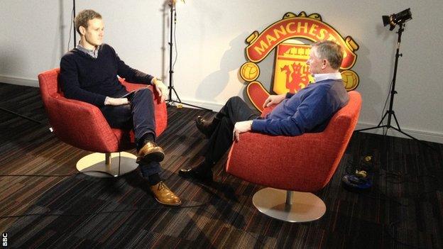 Dan Walker and Sir Alex Ferguson