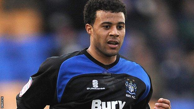 Bury midfielder Tom Soares