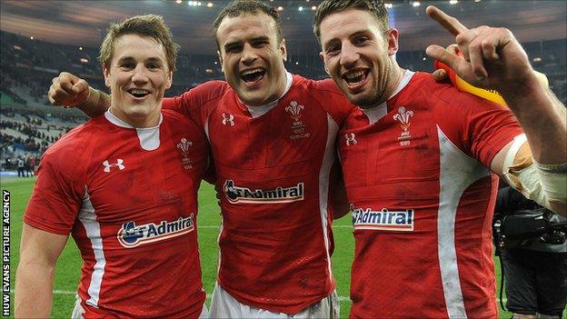 Jamie Roberts, Jonathan Davies, Alex Cuthbert