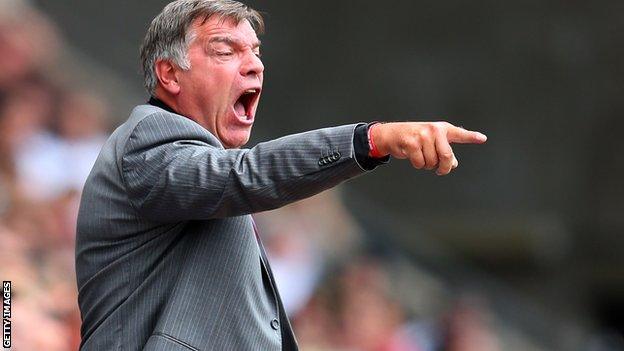 West Ham manager Sam Allardyce