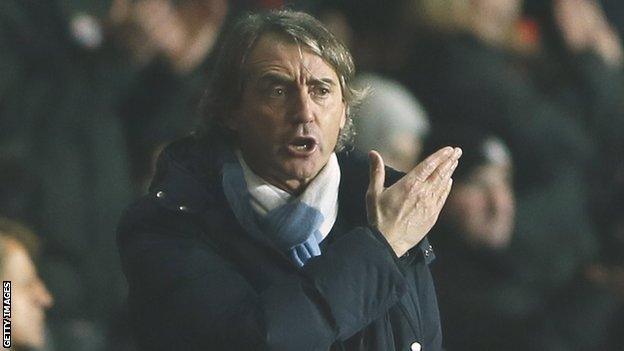 Manchester City manager Roberto Mancini