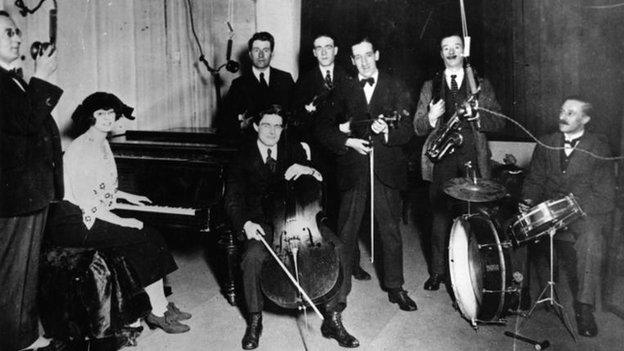 The first day in the studio in Castle Street, Cardiff on 13 February, 1923