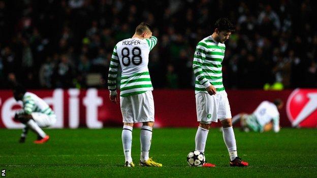 Celtic strikers Gary Hooper and Tony Watt