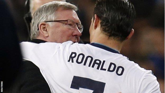 SIr Alex Ferguson and Cristiano Ronaldo