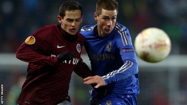 Fernando Torres (R) with Mario Holek