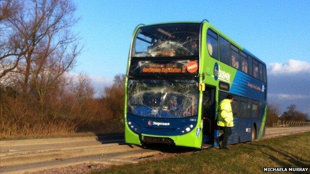 Cambridge guided busway crash