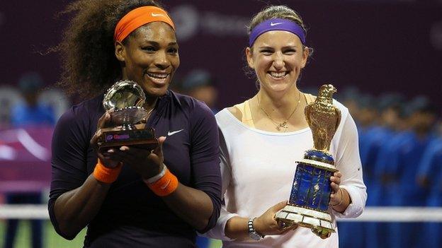 Serena Williams and Victoria Azarenka